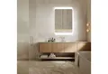Produktbild: HOKO Badspiegel mit beleuchtung+Uhr+Antifog, 50x70/60x80/100*60 cm badezimmerspiegel (mit licht, Warmweiß - Kaltweiß - Neutral. Licht mit Touch Schalter und mit Wandschalter einschaltbar. Memory-Funktion.IP44, 5mm HD Glass)