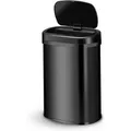Produktbild: Automatik Mülleimer mit Sensor 50L - elektrischer Abfalleimer, Bewegungssensor, automatischer Deckel, wasserdicht, rechteckig, Küche - Schwarz