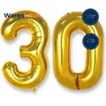 Produktbild: Luftballon Zahl 30 Gold XXL 101 cm Folienballon für Geburtstag Jubiläum Deko