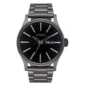 Produktbild: Nixon Sentry Stainless Steel Herren Armbanduhr Gunmetal/Black Sunray 42 mm, aus robustem rostfreiem Edelstahl, Wasserdichtigkeit: 100 Meter, A356-5084-00