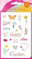 Produktbild: Stickerbogen mit 100 Stickern: Love & Happiness: Dekosticker für Erwachsene mit Goldfolie für Grußkarten, Planer und DIY-Projekte