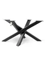 Produktbild: holz4home® Tiempo Spider Tischgestell in Schwarz Pulverbeschichtet I Höhe: 72 cm I Universal Gestell I Standfestes, Gedrehtes Gestell aus Stahl