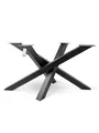 Produktbild: holz4home® Tiempo Spider Tischgestell in Schwarz Pulverbeschichtet I Höhe: 72 cm I Universal Gestell I Standfestes, Gedrehtes Gestell aus Stahl