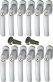 Produktbild: ABUS Fenstergriff ABUS FG200 Weiß, Braun, Silber, SB abschließbarer Fenstergriff, 12er Set silber, abschließbar, Kindersicherung