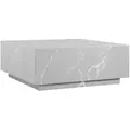 Produktbild: Livetastic Couchtisch, Grau, Holzwerkstoff, Marmoroptik, quadratisch, Sockel, 90x35x90 cm, Wohnzimmer, Wohnzimmertische, Couchtische, Couchtische Marmoroptik