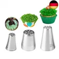 Produktbild: Kuchendekorations-Spitzen, 3-teiliges Set mit Grastüllen, Edelstahl, 