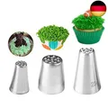 Produktbild: Kuchendekorations-Spitzen, 3-teiliges Set mit Grastüllen, Edelstahl,