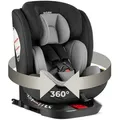 Produktbild: tectake Autokindersitz Drehbarer Autositz, (Klasse 0 / 1 / II / III (bis 36 kg), Ab Geburt verwendbar, für Körpergrößen von 40 cm bis 150 cm grau|schwarz