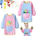Produktbild: UMILKI 2Pcs Malkittel Kinder,Wasserdicht Malschürze,Langarm Malschürze Kinder für 6-12 Jahre Mädchen/Junge,Bastelkittel Bastelschürze Kinder mit Ärmeln für Malen & Basteln Backen Kochen