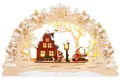 Produktbild: SIKORA Schwibbogen LB61 Winterdorf mit Laterne und LED Beleuchtung B:43cm
