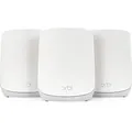 Produktbild: Netgear Orbi RBK763S Wi-Fi 6 IEEE 802.11ax Ethernet Drahtlos Router - Triband - 2,40 GHz ISM-Band - 5 GHz UNII-Band - 4 x Antenne(4 x Intern - 691,... - Weiß