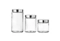 Produktbild: Ritzenhoff & Breker Vorratsglas Vorratsgläser 3er Set mit Edelstahldeckel, Glas, (Set, 3-tlg., 3 Vorratsgläser in verschiedenen Größen), für Trockenlebensmittel