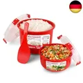 Produktbild: Sistema Microwave-Reiskocher, 2,6 l, runde Mikrowellen-Frischhaltedose 