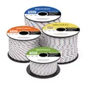 Produktbild: Brotree Polyesterseil 3mm x 30m Weiß/Blau/Rot - Seil Schnur Reißfest Allzweckseil für Festmacher, Boot, Fahnenmast, Zelt, Outdoor - 200KG Bruchlast