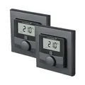 Produktbild: Homematic IP Wandthermostat mit Luftfeuchtigkeitssensor anthrazit • 2er Pack