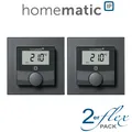 Produktbild: 2er Set - Homematic IP Wandthermostat, anthrazit - HmIP-WTH-A - 159820A0