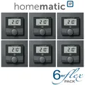 Produktbild: 6er Set - Homematic IP Wandthermostat, anthrazit - HmIP-WTH-A - 159820A0