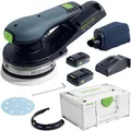 Produktbild: Festool Exzenterschleifer ETSC 2 125 4,0 I-Plus, 125mm Ø, 18V/4Ah, mit 2 Akkus, Ladegerät und Koffer