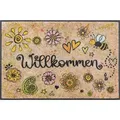Produktbild: wash+dry FUßMATTE Bring Glück herein, Mehrfarbig, Textil, Schriftzug, rechteckig, 50x75 cm, Oeko-Tex® Standard 100, rutschfest, Teppiche & Böden, Fuß & Stufenmatten, Fußmatten und Schmutzfangmatten