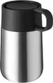 Produktbild: WMF Thermobecher Impulse Travel Mug, Cromargan® Edelstahl Rostfrei 18/10, Silikon, doppelwandiger Edelstahl, geringe Höhe, 360°-Trinköffnung