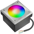 Produktbild: ledscom.de 1x LED Pflasterstein NEOLUM für außen, IP67, eckig, 10 x10cm, inkl. GX53 RGB Leuchtmittel, 670lm, Smart Home