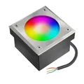 Produktbild: ledscom.de 1x LED Pflasterstein NEOLUM für außen, IP67, eckig, 10 x10cm, inkl. GX53 RGB Leuchtmittel, 670lm, Smart Home