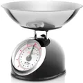 Produktbild: eta Küchenwaage STORIO schwarz ETA577790020 Retro, analog, Ganzmetall-Design mit einer Edelstahlschale