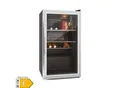 Produktbild: Beersafe XXL Kühlschrank 80 Liter 3 Böden Panoramaglastür Edelstahl Silber 80 Liter