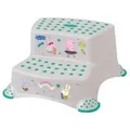 Produktbild: keeeper kids Tritthocker igor ''Peppa Pig'', zweistufig hellgrau, mit Aufdruck, Tragkraft: 120 kg, mit Anti-Rutsch
