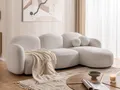Produktbild: S-Style Möbel Ecksofa Nuvola aus Bouclé-Stoff mit abgerundetem Design und hohem Sitzkomfort, mit Wellenfederung