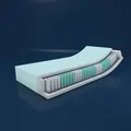Produktbild: MSS® Austausch Taschenfederkern Matratze 7 Zonen Boxspringbett - Deluxe - 200 x 90 x 19 cm - H2