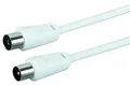 Produktbild: SCHWAIGER Antennen Anschlusskabel 75 dB, 5,0m, weiß, IEC Stecker > IEC Buchse, 2-fach Schirmung, 75 Ohm, digital, HDTV, DVB-C/DVB-T2