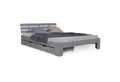 Produktbild: Homestyle4u Bettschubkasten Bettkasten Holz Schublade Bettauszug Grau mit Rollen Zubehör, B/H/T 173x16x63 cm, Stauraum