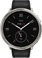 Produktbild: Amazfit Active 2 Premium Smartwatch Silber Schwarz Leder AMOLED EKG GPS