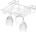 Produktbild: Relaxdays Weinglashalter, Schrankeinsatz für 12 Stielgläser, Bar & Küche, Gläserschiene Metall, 8,5x34,5x26cm, silber