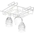 Produktbild: Weinglashalter, Schrankeinsatz Für 12 Stielgläser, Bar & Küche, Gläserschiene Metall, 8,5x34,5x26cm, Silber - Relaxdays