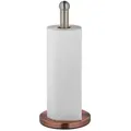 Produktbild: Relaxdays Küchenrollenhalter stehend, Edelstahl, Papierrollenhalter für Küche, HxD 35x15 cm, Rollenhalter, silber/bronze