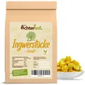 Produktbild: Ingwerstücke kandiert 1000g | getrockneter Ingwer | gesüßt und ungeschwefelt | Trockenobst | scharf und vitalisierend erfrischend | vom Achterhof
