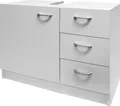 Produktbild: CASARIA® Waschbeckenunterschrank mit 3 Schubladen Holz Weiß Waschbecken Unterschrank 63x30x54cm Bad Waschtischunterschrank Schmal Stehend Badezimmer