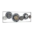 Produktbild: Wandbild Metallbild 3D-Optik - BLOSSOM aus Metall in Anthrazit- und Silbertönen