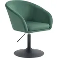 Produktbild: SVITA JAMAIKA Loungesessel Cocktailsessel Tellerfuß mit Armlehnen Samt Dunkelgrün