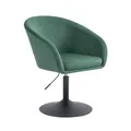 Produktbild: SVITA Jamaika Loungesessel Cocktailsessel Barsessel Clubsessel Polsterstuhl Tellerfuß mit Armlehnen Samt Dunkelgrün
