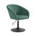 Produktbild: Loungesessel Cocktailsessel Tellerfuß Armlehnen SVITA JAMAIKA Samt Dunkelgrün