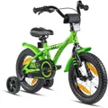 Produktbild: PROMETHEUS BICYCLES Kinderfahrrad HAWK 14 Zoll ab 4 Jahre, 1 Gang, Junge Mädchen Fahrrad Kinder mit Rücktrittbremse Stützräder