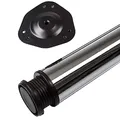 Produktbild: SOTECH 1 Stück Tischbein Höhe 710 mm Ø 76/80 mm Stahl verchromt belastbar bis 75 kg, Schreibtischbein mit 32 mm Höhenverstellung Tischfuß