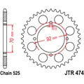 Produktbild: JT Sprockets Stahl Kettenrad 48Z 525 – Robuste Qualität für Ihr Motorrad KH S1 N