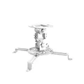 Produktbild: conecto CC50280 Deckenhalterung für Beamer, neigbar -15° bis +15°, schwenkbar 360°, drehbar 360°, Deckenabstand 150mm, Traglast max. 13,5kg, universeller Montagebereich 54-320 mm, weiß