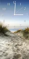 Produktbild: Wallario Design Wanduhr bedruckt, Größe 30 x 60 cm, Motiv: Weg durch die Dünen zum Strand am Meer