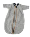 Produktbild: Engel Natur, Baby Fleece Schlafsack mit Armen, 100% Wolle (KbT) (50/56, Hellgrau Melange)