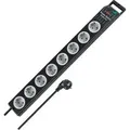 Produktbild: Super-Solid Line Steckdosenleiste 8-fach schwarz 2,5m H05VV-F 3G1,5